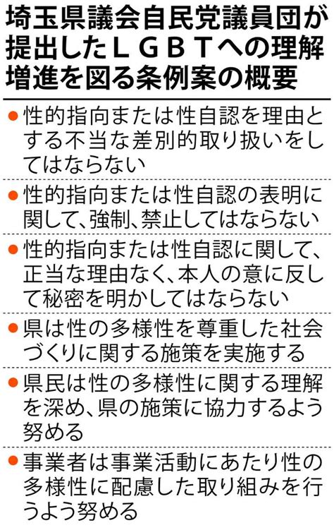 【主張】埼玉LGBT条例 再考し逆差別の懸念拭え